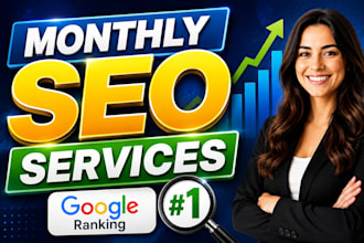 do monthly website SEO for google ranking, on page, technical and backlinks
