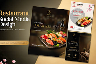 design japanese restaurant social media posts
