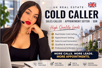 usa UK real estate cold caller sales caller phone caller appointment setting sdr