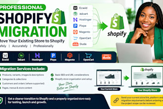 migrate ecwid 3dcart hostinger pixpa magento opencart duda to shopify migration