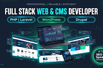 build custom PHP, laravel, wordpress and drupal websites