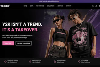 design y2k website clothing website streetwear website for clothing store