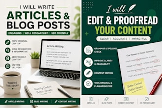 write articles and blogs