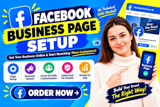 do facebook business page setup, create and optimize social media page setup