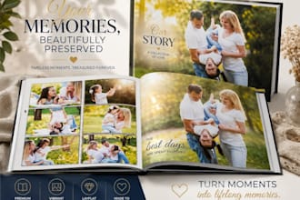 photobook layout,photo collage, wedding album, coffee table, family photobooks