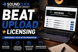 upload and optimize your soundclick beats and licensing