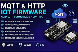 develop mqtt http iot firmware for your esp32 esp8266 project