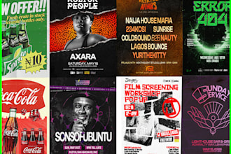 design a poster or flyer for your rave, party, event or club