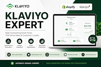 be your klaviyo expert shopify klaviyo  email flows email marketing