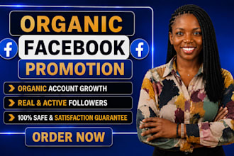 do organic facebook page promotion and growth for real followers