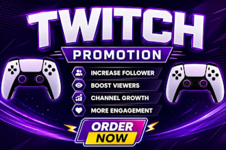do twitch x marketing for organic followers  and promotion