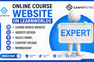 create interactive courses and build lms website for learnworld, learndash, h5p