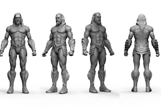 sculpt 3d action figure with articulated joints, statue, 3d printing figure toys