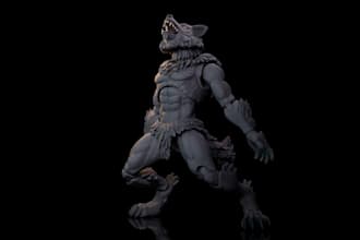sculpt 3d action figure for 3d printing, miniatures, toys with accessories