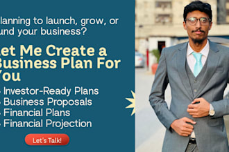write your business plan and build the financials as well