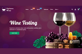 design wine website wine shopify store liquor store   beverages store