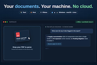 create an offline ai document app with tauri, rust, and local llm