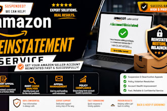 help with amazon seller account reinstatement and appeals