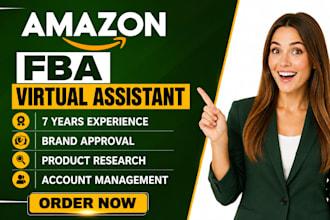 be your expert amazon fba wholesale VA, amazon account manager, product research
