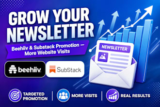 promote your beehiiv and substack newsletter to increase website visits