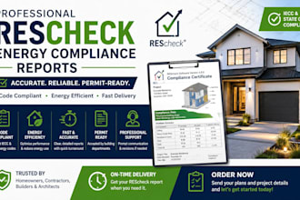 perform rescheck for energy efficiency code compliance