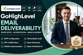 setup gohighlevel email deliverability SMTP spt dkim dmarc setup