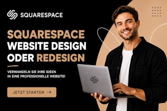 squarespace website, designe oder redesignte squarespace website, landingpage