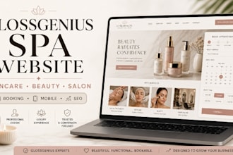 design glossgenius spa website skincare website gloss genius beauty salon