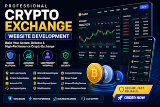 build crypto exchange website, crypto website, p2p, cryptocurrency wallet apps