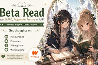 beta read your litrpg, progression fantasy or sci fi