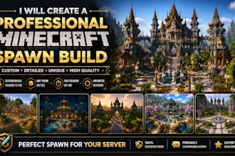 build a custom minecraft spawn, hub, lobby or server map