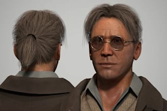 realistic 3d metahuman character, cc4 character rig, cc5, iclone, mmd, pro rig