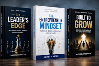 design business book cover, leadership and entrepreneurship book cover for KDP