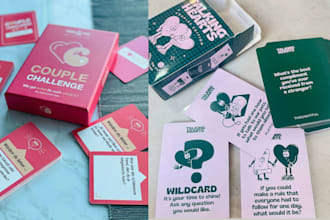 design custom adult card game romance card game couple card date night card art