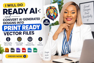 do readdy ai and convert ai generated designs into print ready vector files