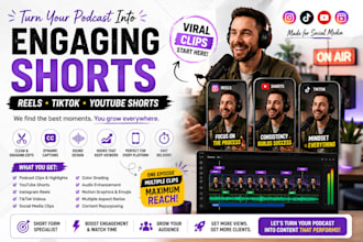 repurpose your podcast into engaging reels,shorts and tiktok