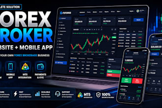 build and deploy complete forex broker website and app