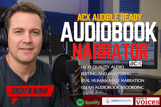 narrate your self help book, male voiceover, acx audible, memoir audiobook