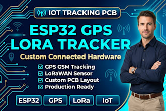 design esp32 iot gsm gps tracker pcb and lorawan sensor pcb board