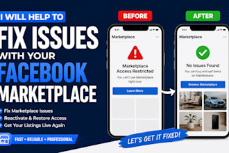 fix your fb marketplace issues and list products on facebook marketplace manager