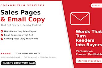 write copywriting sales pages and emails