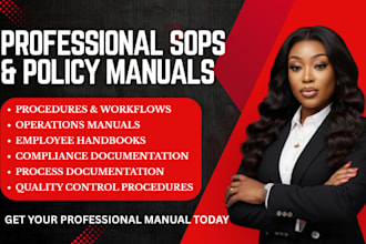 write professional sops, procedures, policies and operations manuals