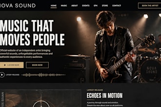 build or redesign bandzoogle website for musicians, bands, djs and artists
