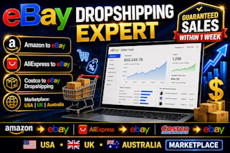 manage ebay dropshipping with product research and listings