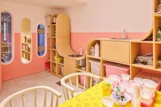 refine kids playroom,cgi interior play area,3d daycare room,sensory studio space