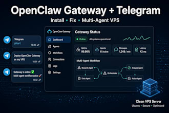 install fix open claw gateway telegram bot openclaw multi ai agent workflow vps