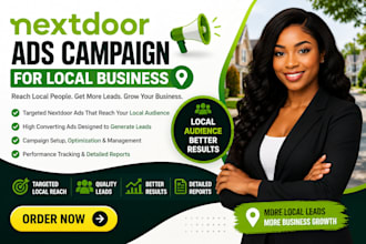 setup and optimize nextdoor ads campaign for local business leads