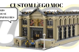 design custom lego house building architecture moc with instructions