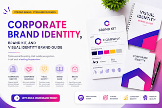 design a corporate brand identity, brand kit, and visual identity brand guide