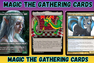 design custom mtg cards, magic the gathering card art commander tcg illustration